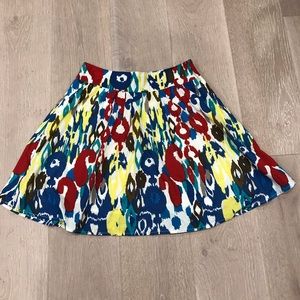 Knee-length a-line ikat skirt